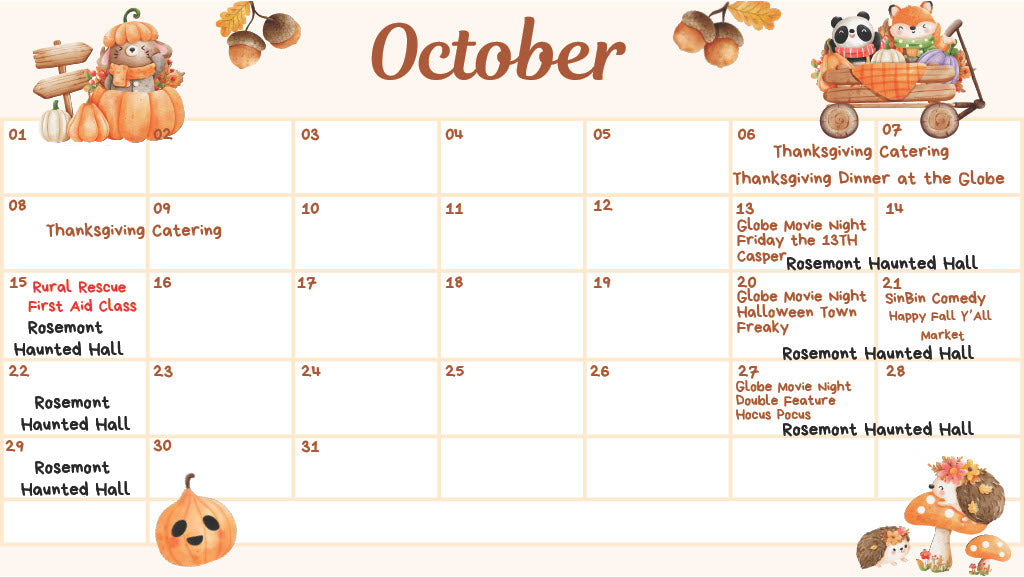 October's Unmissable Events: Thrills, Laughter, and Family Fun!