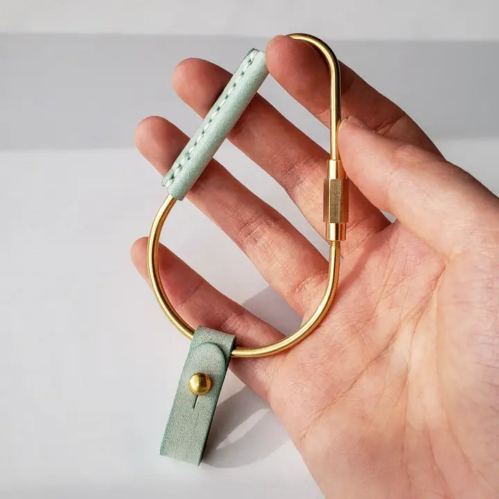 Brass Key Carabineer keychain